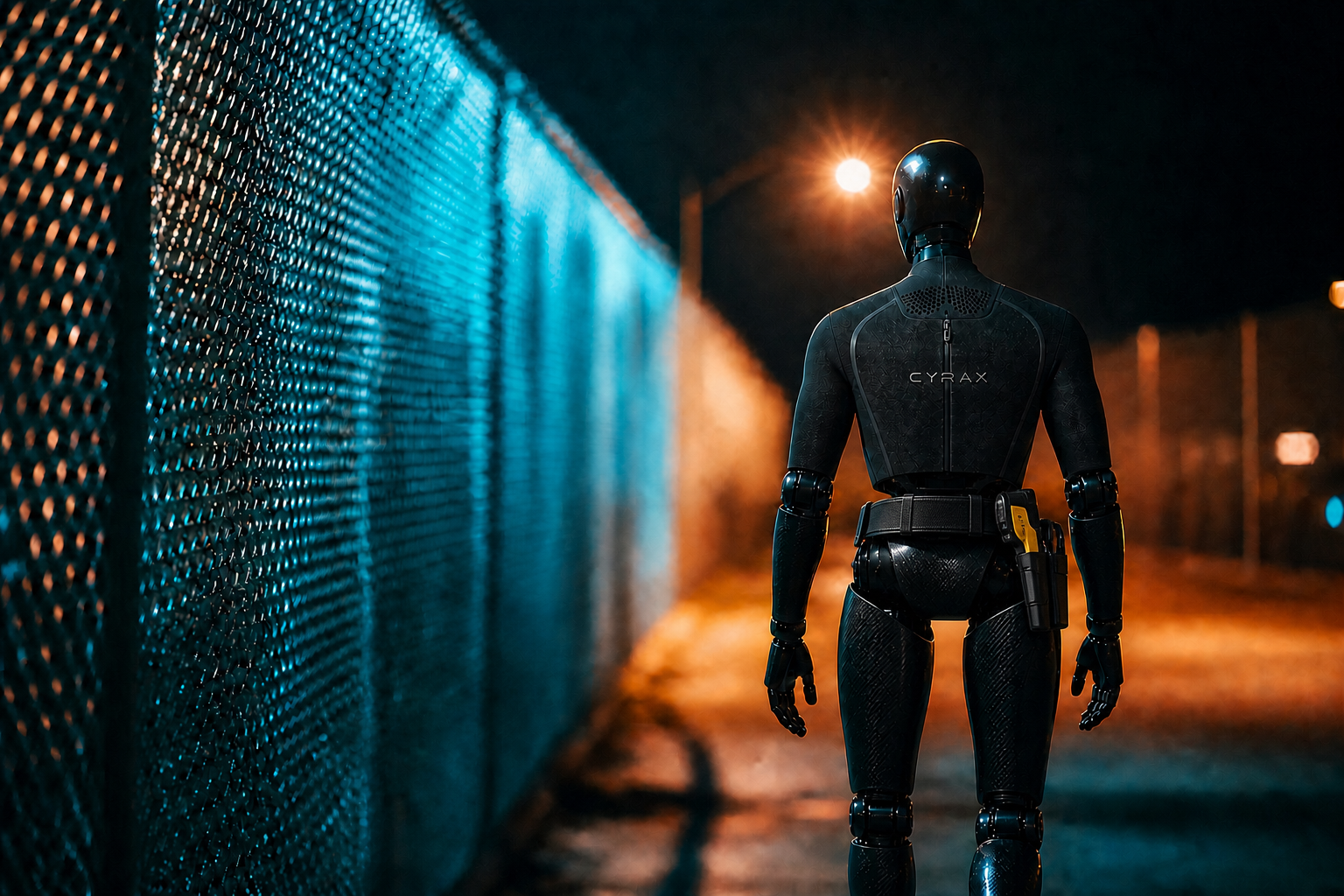 Cyrax X1 patrolling a stadium